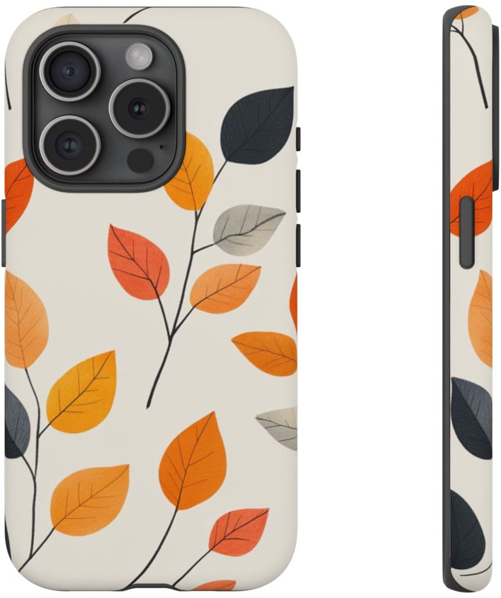 Herfstbladeren Patroon – Telefoonhoesje Geschikt voor iPhone 15 Pro