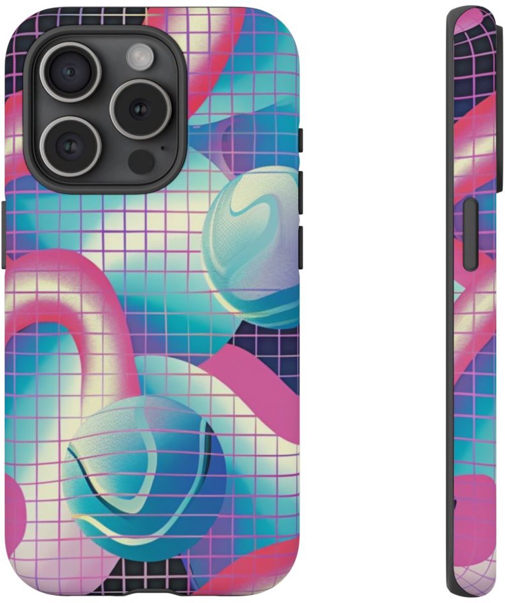 Abstract 3D Geometrisch Patroon – Telefoonhoesje Geschikt voor iPhone 15 Pro
