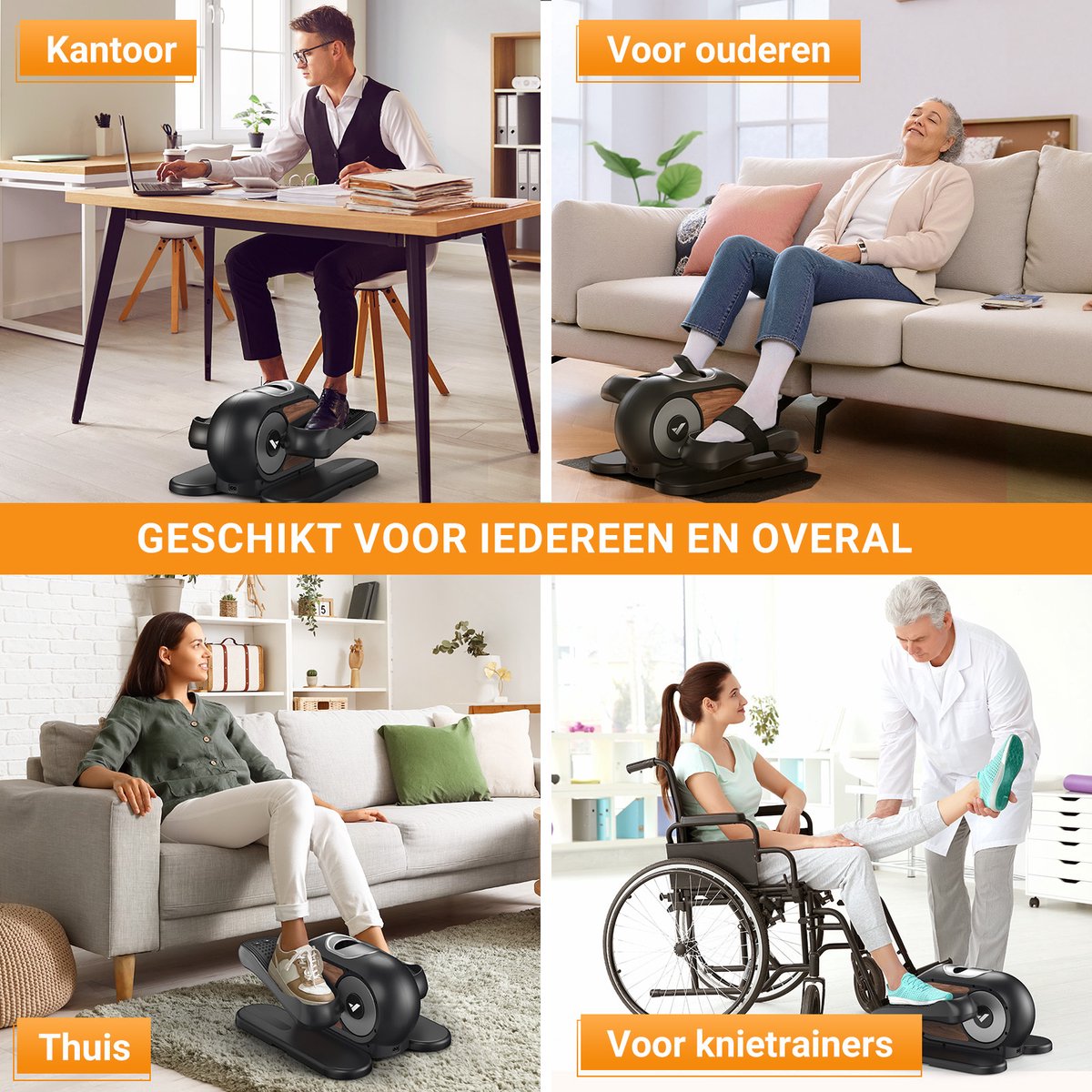 MERACH Mini Crosstrainer Zwart Geruisloos 12 - afbeelding 3