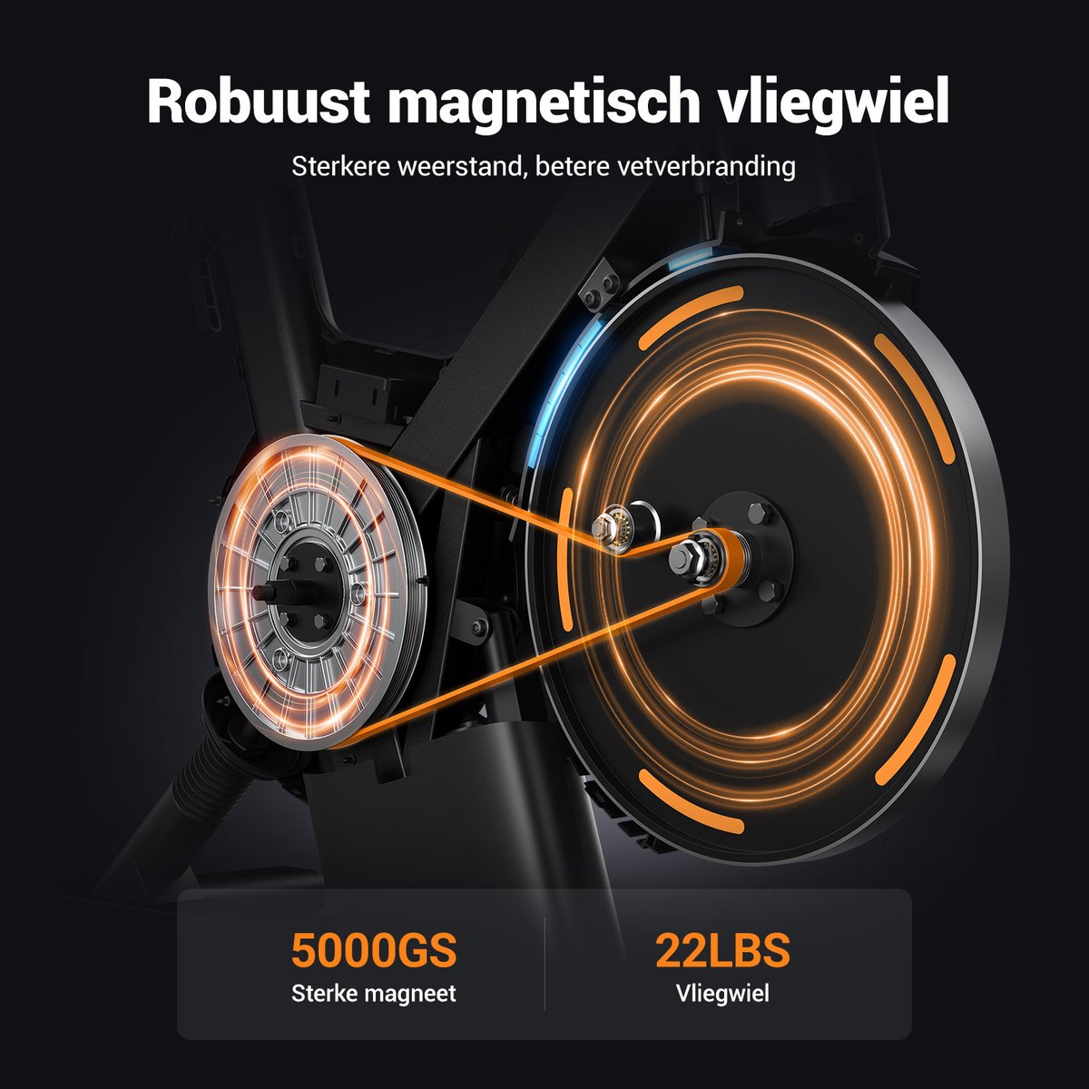 MERACH Magnetische Hometrainer met 16 Niveaus en Bluetooth - afbeelding 2