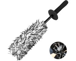 Frevoitna 40cm Velgenborstel Aluminium Velgen, Autowasborstel Extra Dun, Autoreinigingsborstel Detailingborstel Interieurreinigingsset Borstel, Reinigingsborstel voor het Reinigen van Velgen, Microvezel