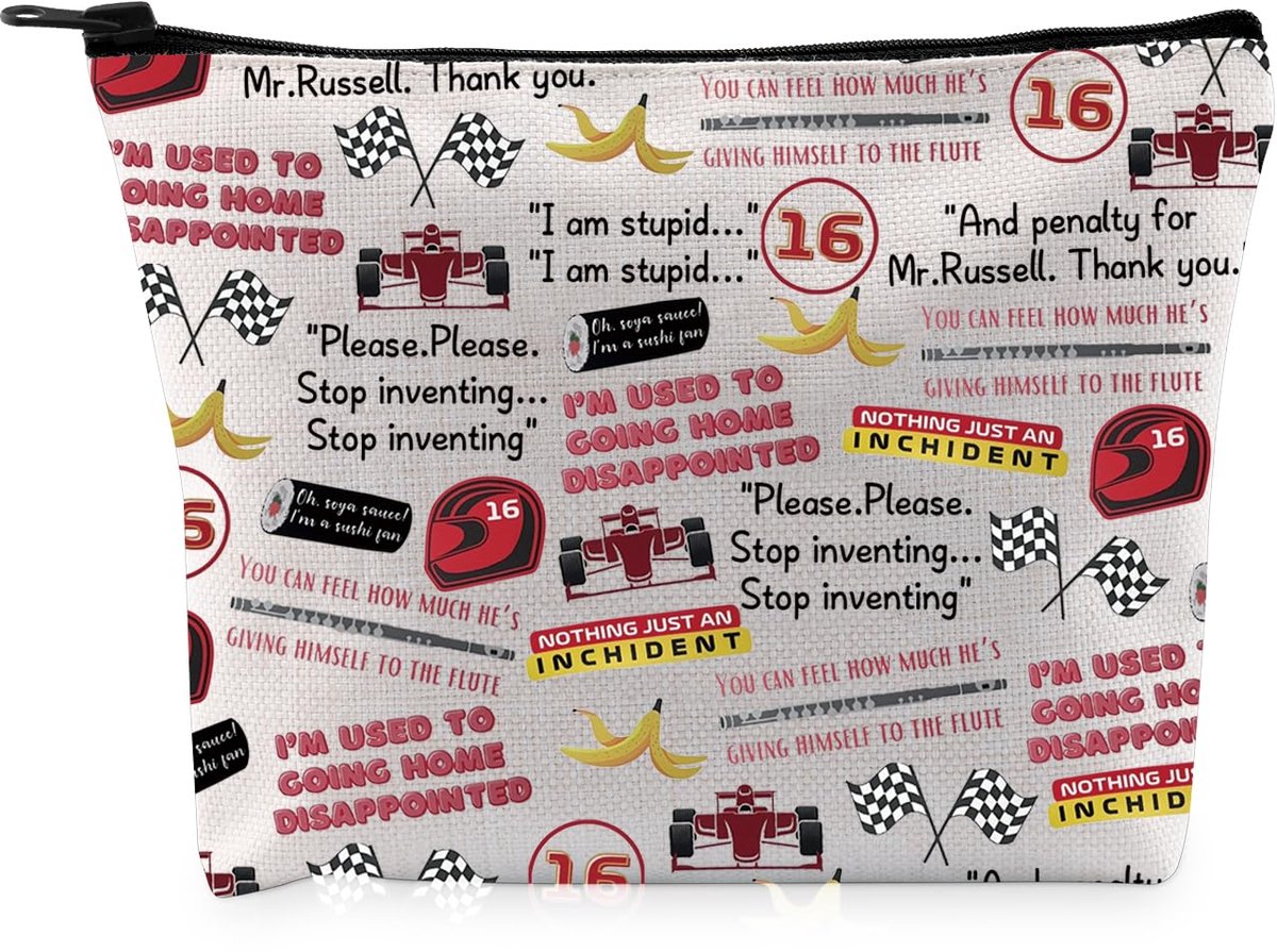 Charles L geïnspireerd cadeau Ik ben stom.. make-up tas Charles L cosmetische tas Charles L Fan Gift Auto Racing Lover Gift, Ben Stomme Tas
