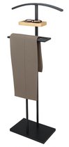 MISOU Dressboy - Kledingstandaard - Kledinghouder - Kledingbutler - Zwart - 114 cm - Kledingrek - Bamboe en metaal