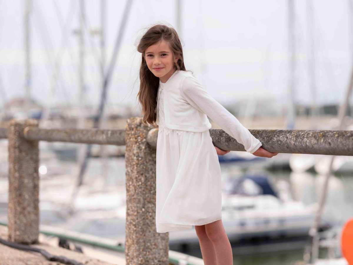 GYMP - Witte jurk - Maat 116 - Meisjes - Offwhite -