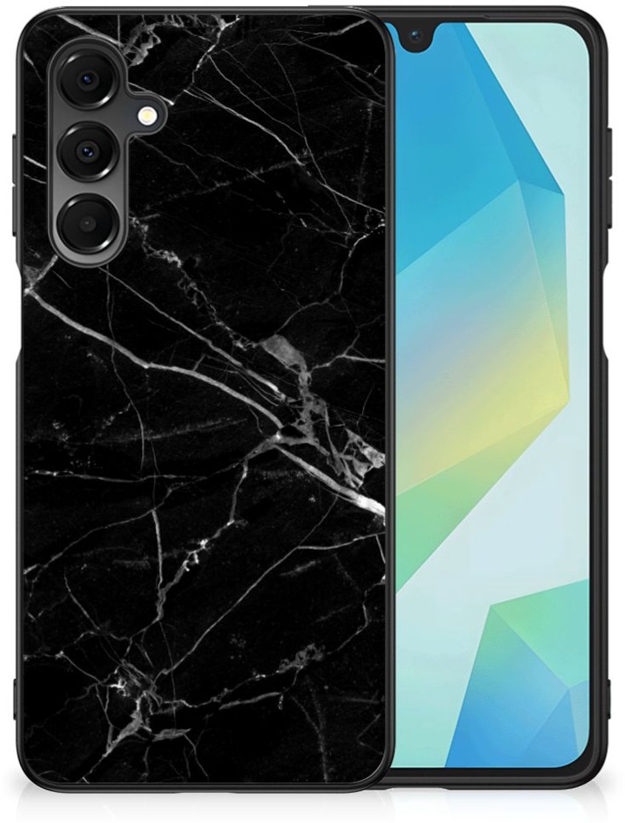 Samsung Galaxy A16 5G/4G Marmeren Print Telefoonhoesje Marmer Zwart - Origineel Cadeau Vader