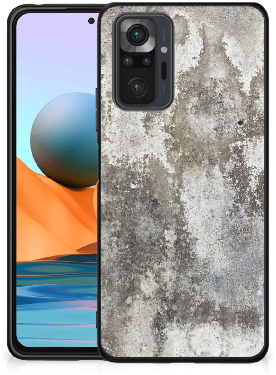 Xiaomi Redmi Note 10 Pro Marmeren Print Telefoonhoesje Beton Print