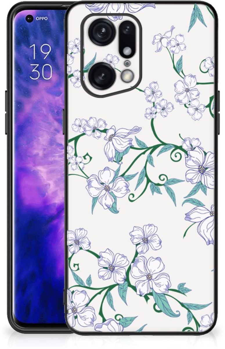 OPPO Find X5 Pro Uniek Bloemen Hoesje Blossom White