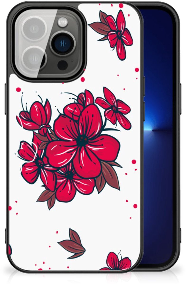 iPhone 13 Pro Bloemen Hoesje Blossom Red