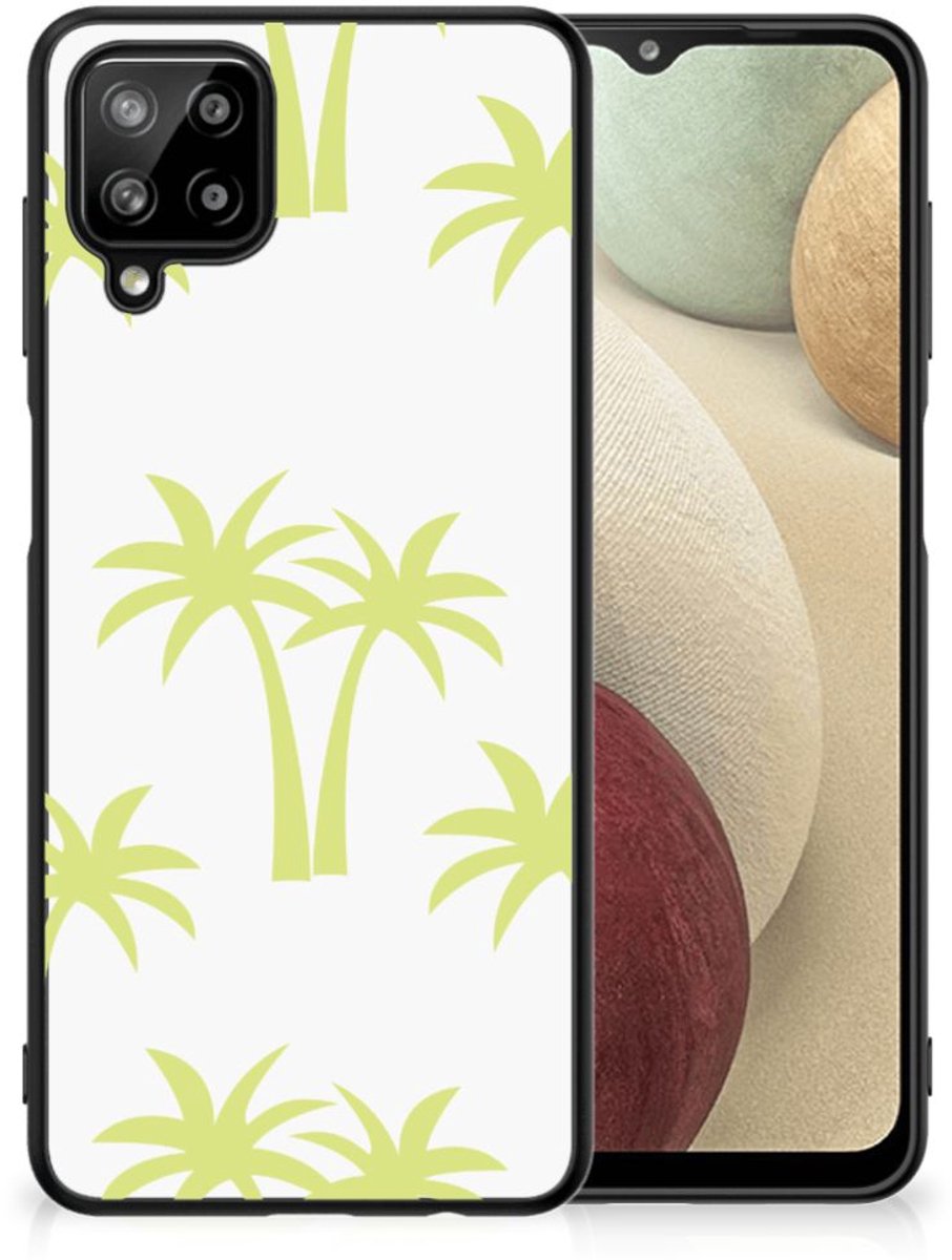 Samsung Galaxy A12 Bloemen Hoesje Palmtrees