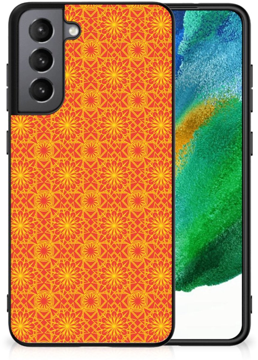 Samsung Galaxy S21FE Back Case Batik Oranje