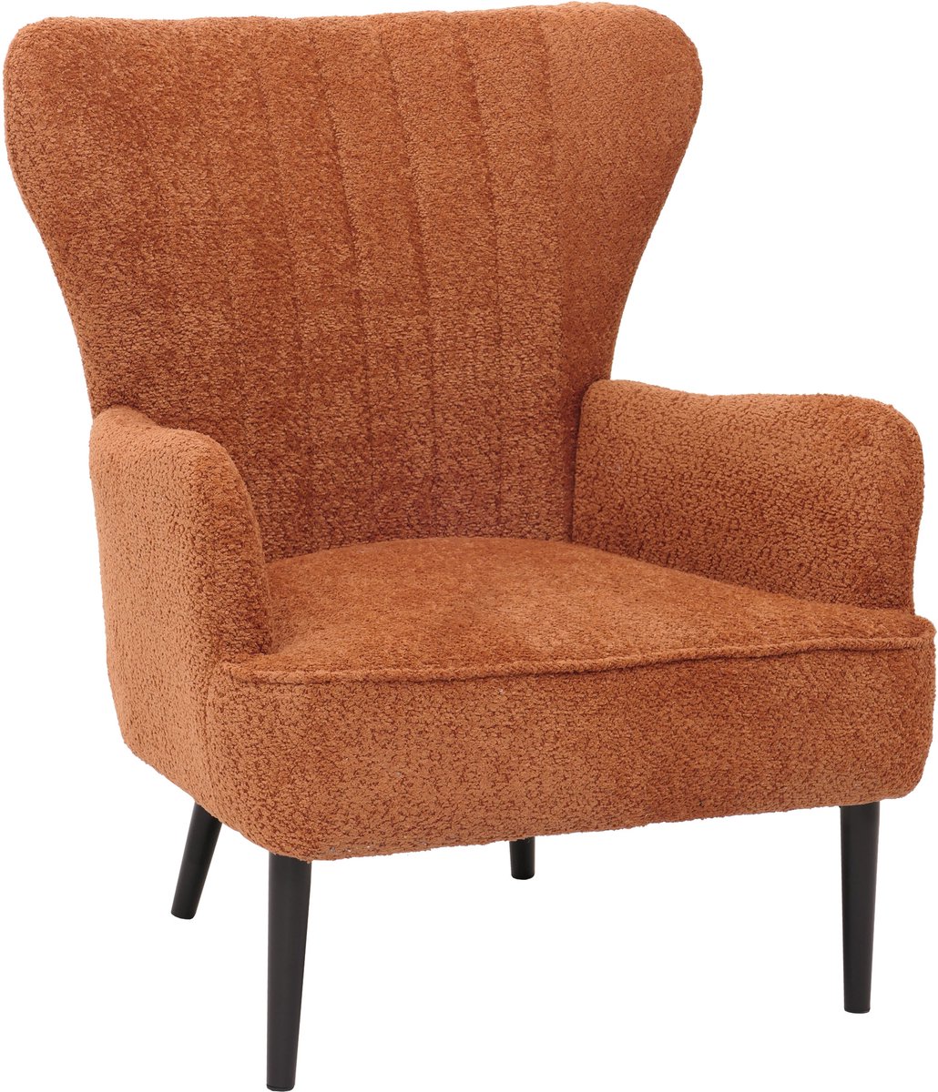 Loungestoel MCW-K37, cocktail/oor fauteuil gestoffeerde stoel retro vintage stof chenille