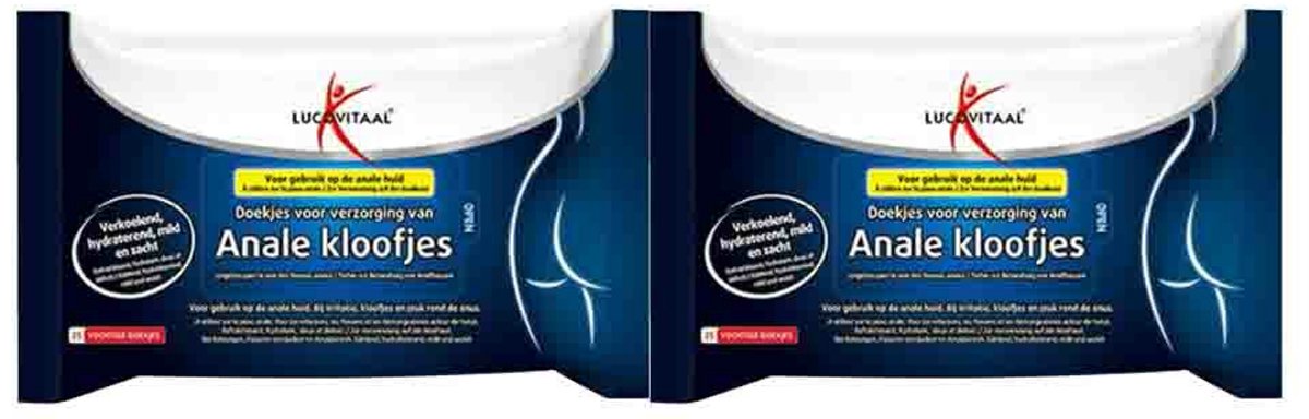 Goedkoopste 2x Lucovitaal Anale Kloofjes Doekjes 25 stuks
