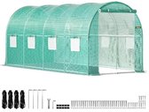 Bol.com Tunnelkas Walk-In - Broeikas - Tuinkas - 20x10x7ft - Met Gaasramen & Ritsdeur - Verzinkt Stalen Frame - Waterdicht PE Do... aanbieding