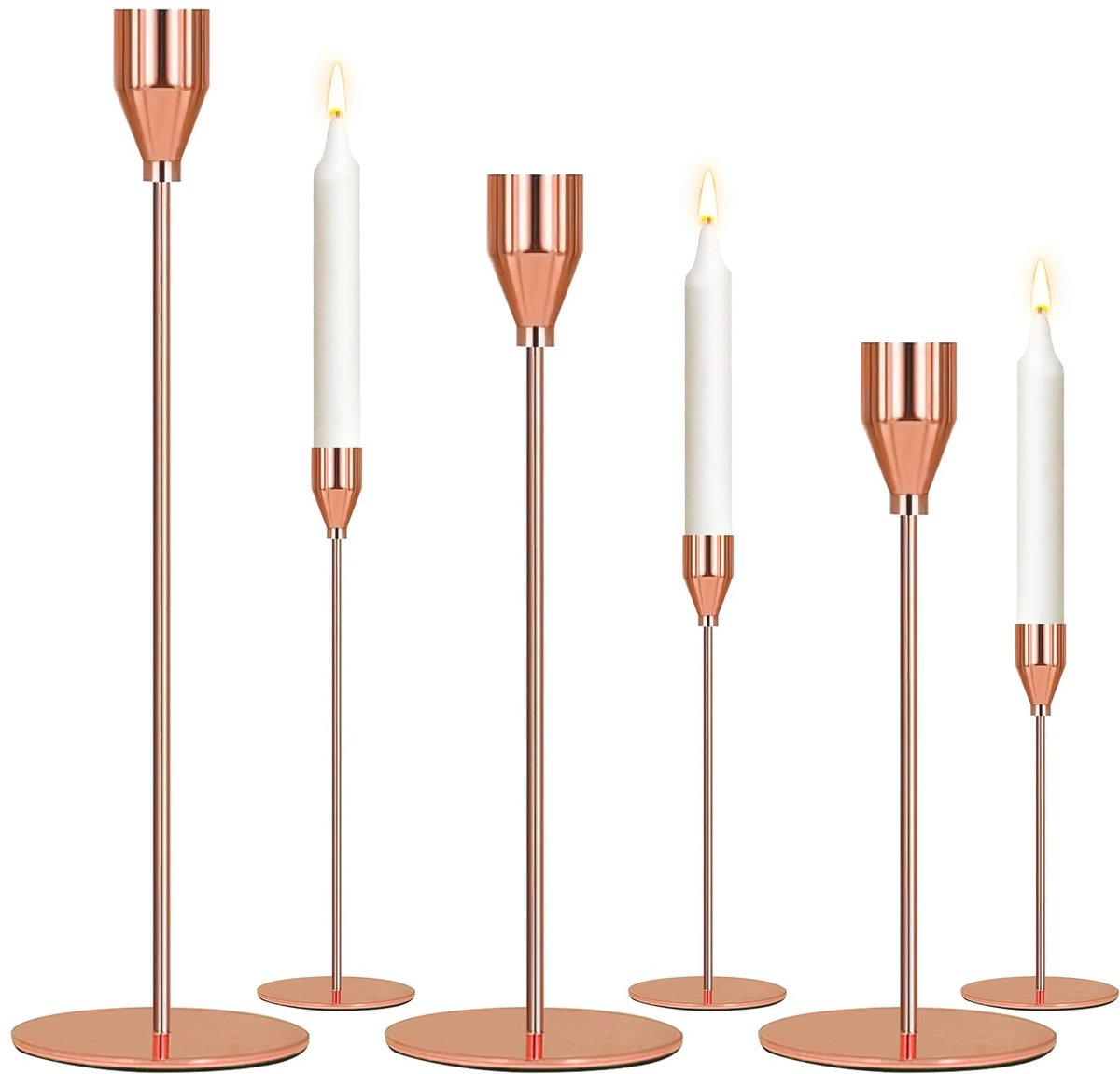 Ibenzoa® Elegante Metalen Kaarsenhouder Set voor Diverse Decoratieve Gebruiken in Huis en Feestlocaties