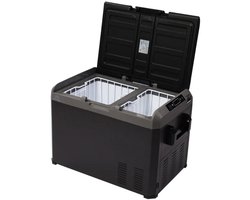 Campguru 40L Compressor Koelbox – Duurzaam en Multifunctioneel met Dubbele Koelzones en Vriesfunctie – Koelt tot -22°C – Ideaal voor Camping en Thuisgebruik