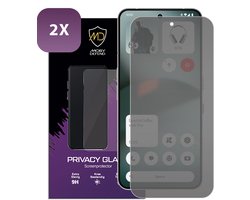 2-Pack MobyDefend Screenprotectors - Geschikt voor Nothing Phone (3) - HD Privacy Glass Screensavers
