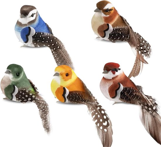 LWINGFLYER Kunstvogeldecoratie, kleurrijke vogel met clips