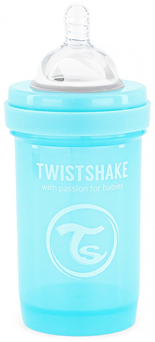 Drinkflesje Antikoliek 180 ml - Pastelblauw - Twistshake — afbeelding 4