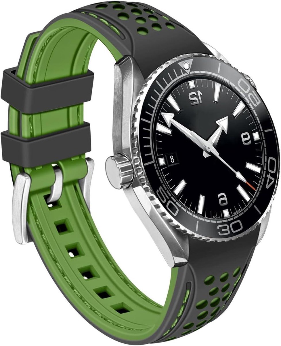 Allecto Premium - Siliconen Horlogeband voor Sport - Lichtgewicht Horloge Bandjes - Meerdere Kleuren - Mannen Vrouwen - 20mm 22mm - Voor Moonswatch.
