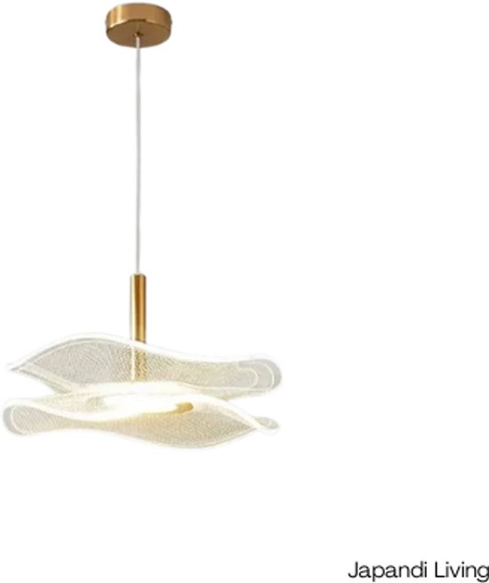Japandi living hanglamp - hanglampen - woonkamer - eetkamer - slaapkamer - Wabi sabi - Nordisch - Minimalistisch - Goud - 20x12