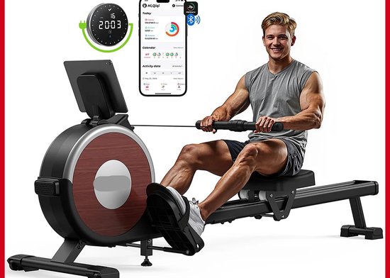 SUNNY HEALTH & FITNESS Magnetische roeimachine, compacte opvouwbare roeimachine voor thuis, super stil en vloeibaar, exclusieve verbinding met de SunnyFit-app - SF-RW521020 SUNNY HEALTH & FITNESS Magnetische roeimachine, compacte opvouwbare roeimachine voor thuis, super stil en vloeibaar, exclusieve verbinding met de SunnyFit-app - SF-RW521020