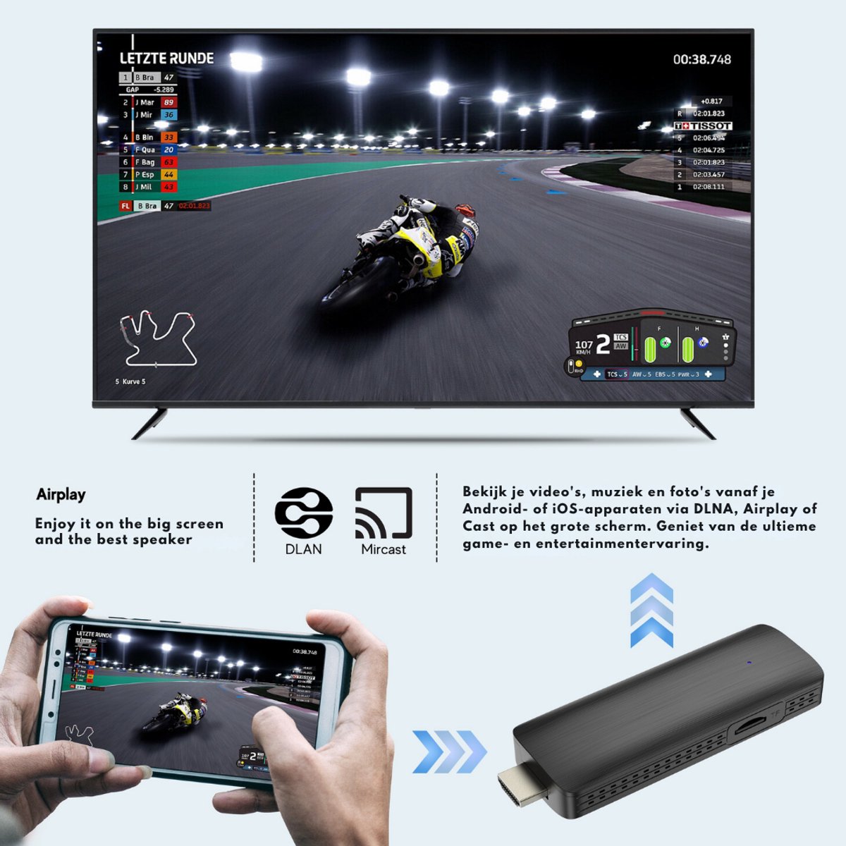 Elcostar Streaming Box Android TV Stick - 4K UHD & HDR - Chromecast ingebouwd - Android 12 - Android TV HDMI Stick - Android TV box Eenvoudig te installeren - Mediabox - iptv box - Inclusief HDMI kabel - zwart — cadeau in Elektronica - foto 8