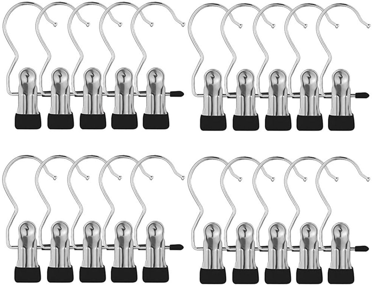 Goedkoopste Roestvrij Stalen Washaken - Antislip Kledinghangers - 20 Stuks