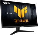 ASUS TUF Gaming monitor, schuin van voren gezien, met het gele 'F' logo en de tekst "SERIES FIVE".