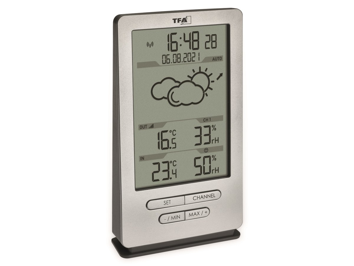TFA DOSTMANN XENA Digital Funkwetterstation - Silber (35.1162.54) EUR 28,99 - DE