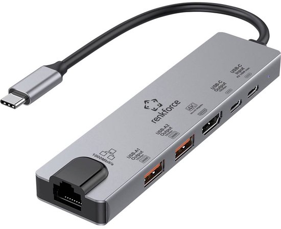 Station d'accueil USB-C Renkforce RF-USBH-550 Convient pour la marque (station d'accueil) : Acer, Apple, Asus, Dell, HP, Huawei, Le