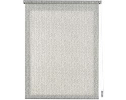 Storesdeco - Rolgordijnen met patroon, doorschijnend met Natuurlijk Grijs, 90x180 cm