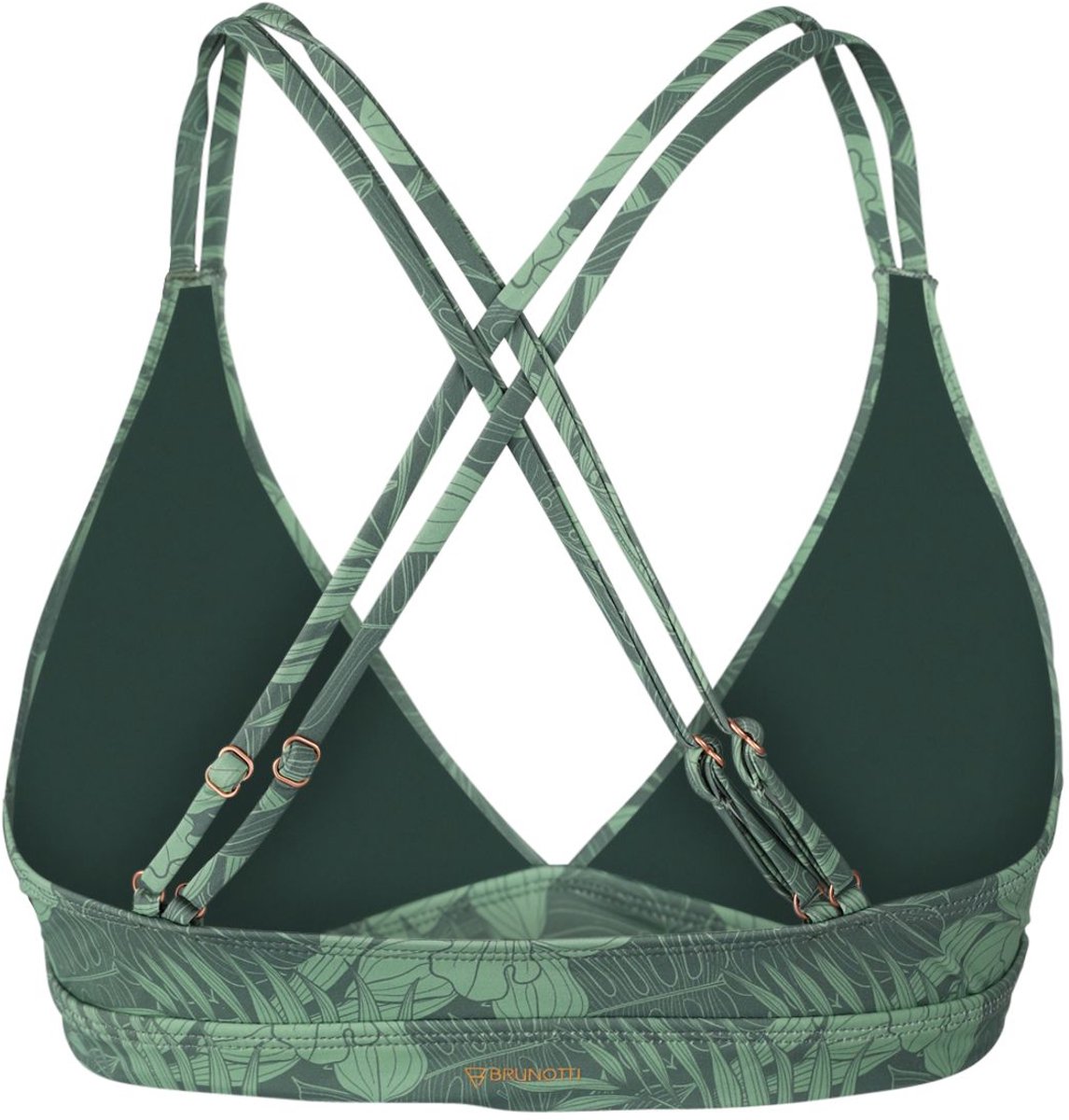 Brunotti Delphine-Jacquard Women Bralette Bikini Eucalyptus 36 Groen
