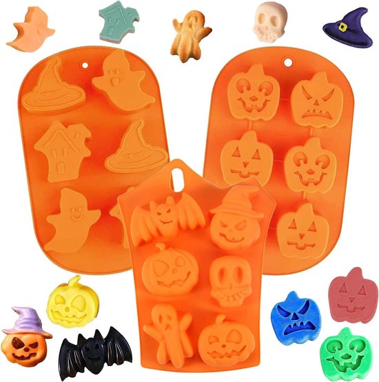 YXHZVON 2 stuks Halloween bakvorm bonbonvorm, siliconen