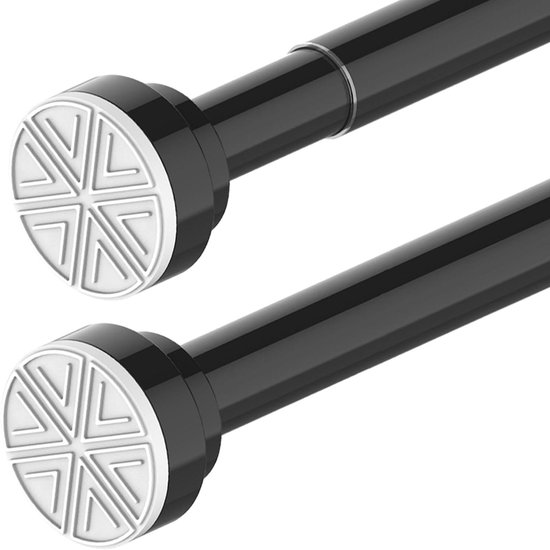 Foto: Allecto premium telescopische gordijnstang zwart 115 255 cm diameter 25 mm geen boren nodig