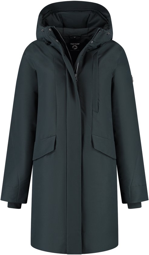 Travelin' Linea Dames - Parka Winterjas - Waterdicht - Zwart