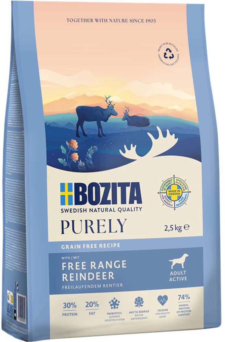 Bozita Bozita Dog Purely Rentier | 2,5kg