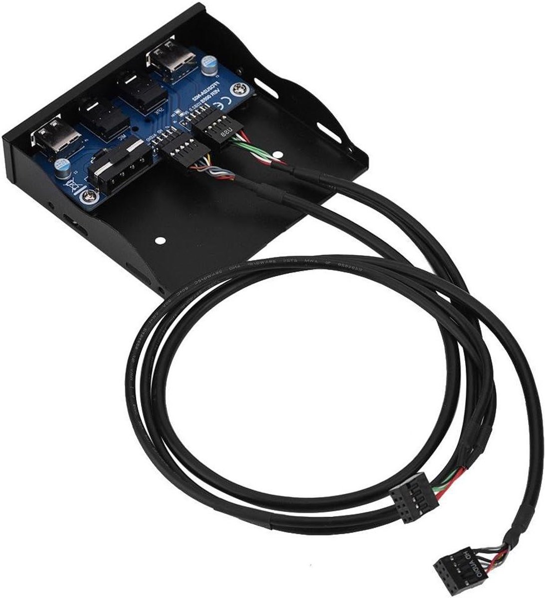 JGS Premium - Voorpaneel met USB 2.0, 3,5 inch diskettestation, HD-audio en snelle gegevensoverdracht