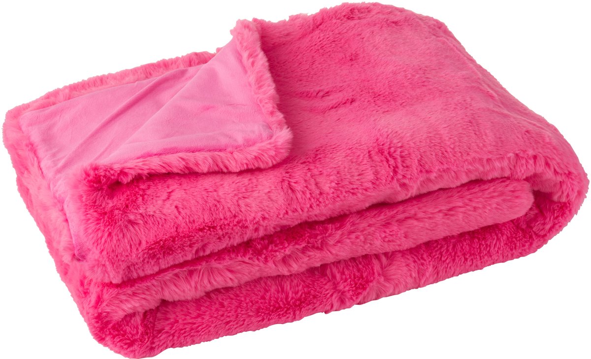 J-Line deken Cutie - polyester - roze