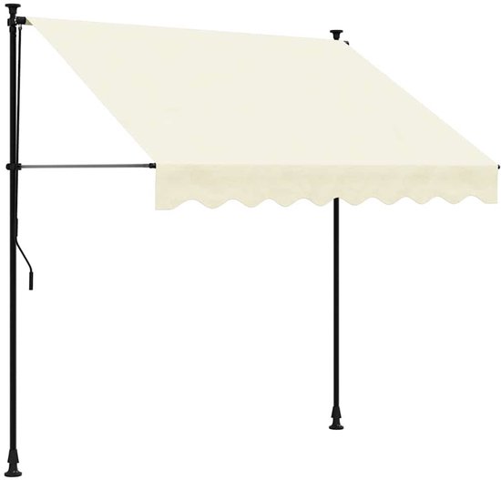 vidaXL-Luifel-uittrekbaar-200x150-cm-stof-en-staal-crèmekleurig