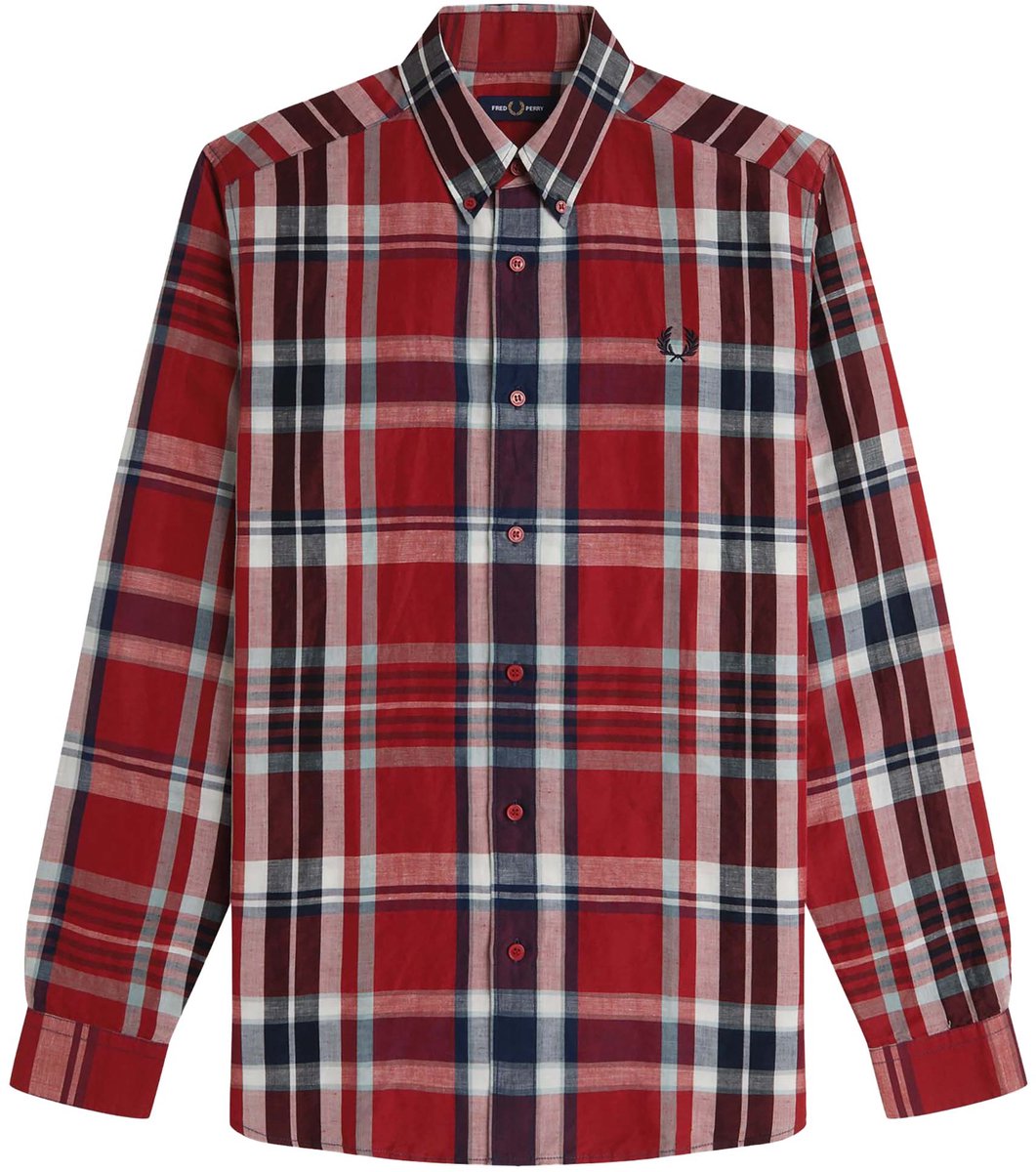 Fredperry Fp Madras Check Overhemd - Fashion Wear - Volwassen