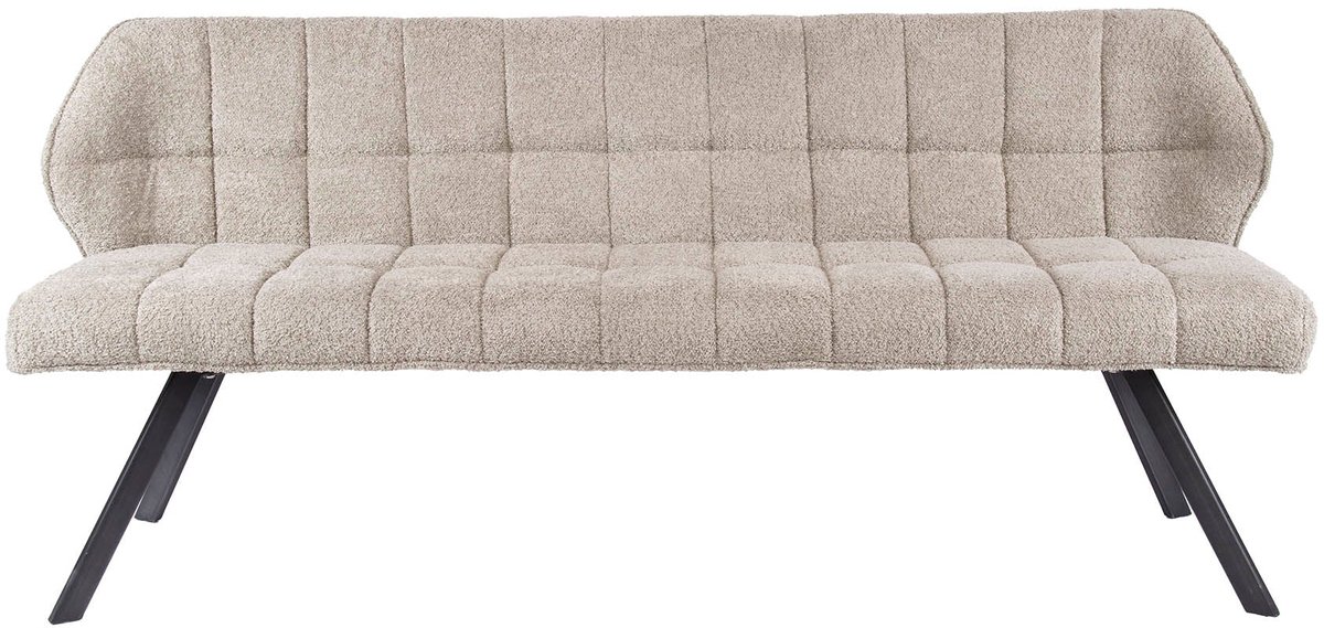 Moderne Industriële Eetkamerbank (180x59x84cm) - Eetkamerbank met Rugleuning - Eetafelbank met Rugleuning - Keukenbanken - Banken voor Eettafel - 4 Zitsbank - Eetbank