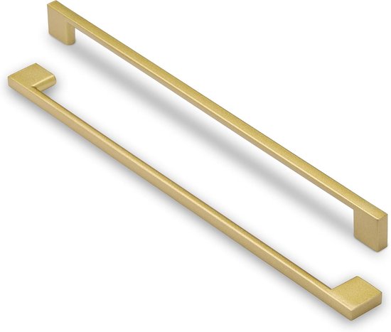 10 stuks kastgrepen goud - 145 mm lengte (midden van de gaten tot