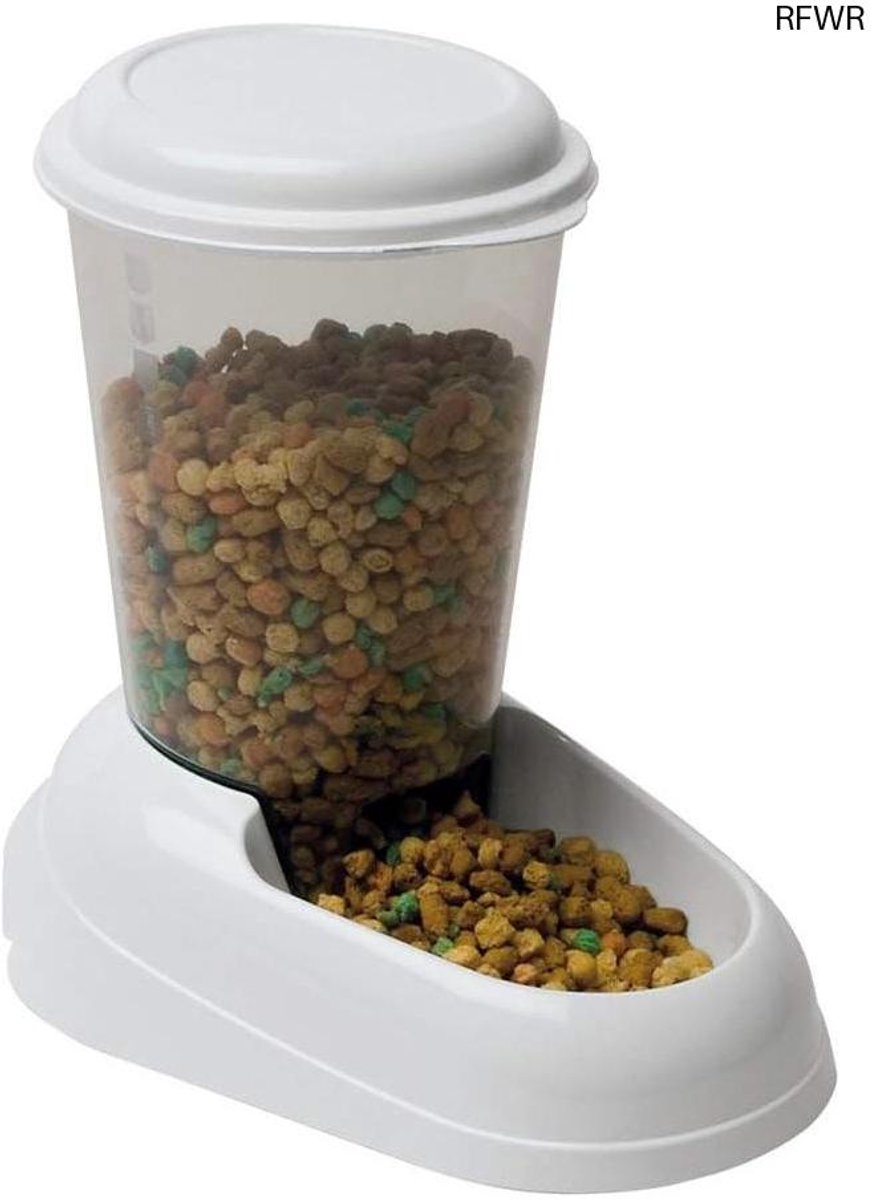 RFWR® Droogvoer dispenser voor honden en katten - 3 liter praktische voerautomaat met transparante tank