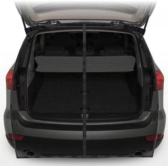 ZATOOTO Zonwering auto achterklep geschikt voor VW T5 T6, kofferbakafdekking met drie ritssluitingen, magnetisch scheidingsgordijn, schaduwnet, klamboe voor kamperen