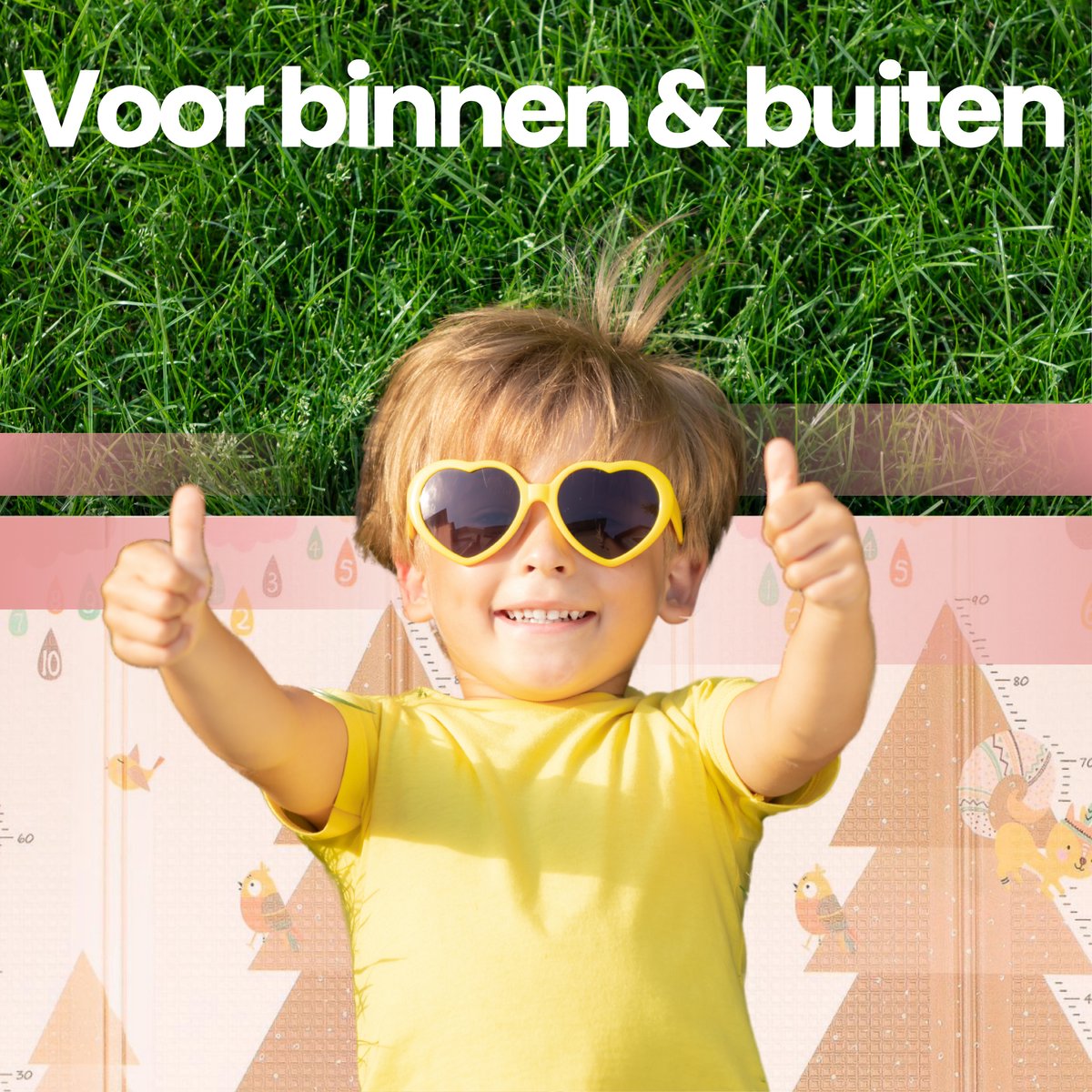 Laavir® Opvouwbare Baby Speelmat 200×150 cm – Dubbelzijdig Dierenontwerp – Foam – Inclusief Opbergtas – Waterafstotend & Antislip — afbeelding 8