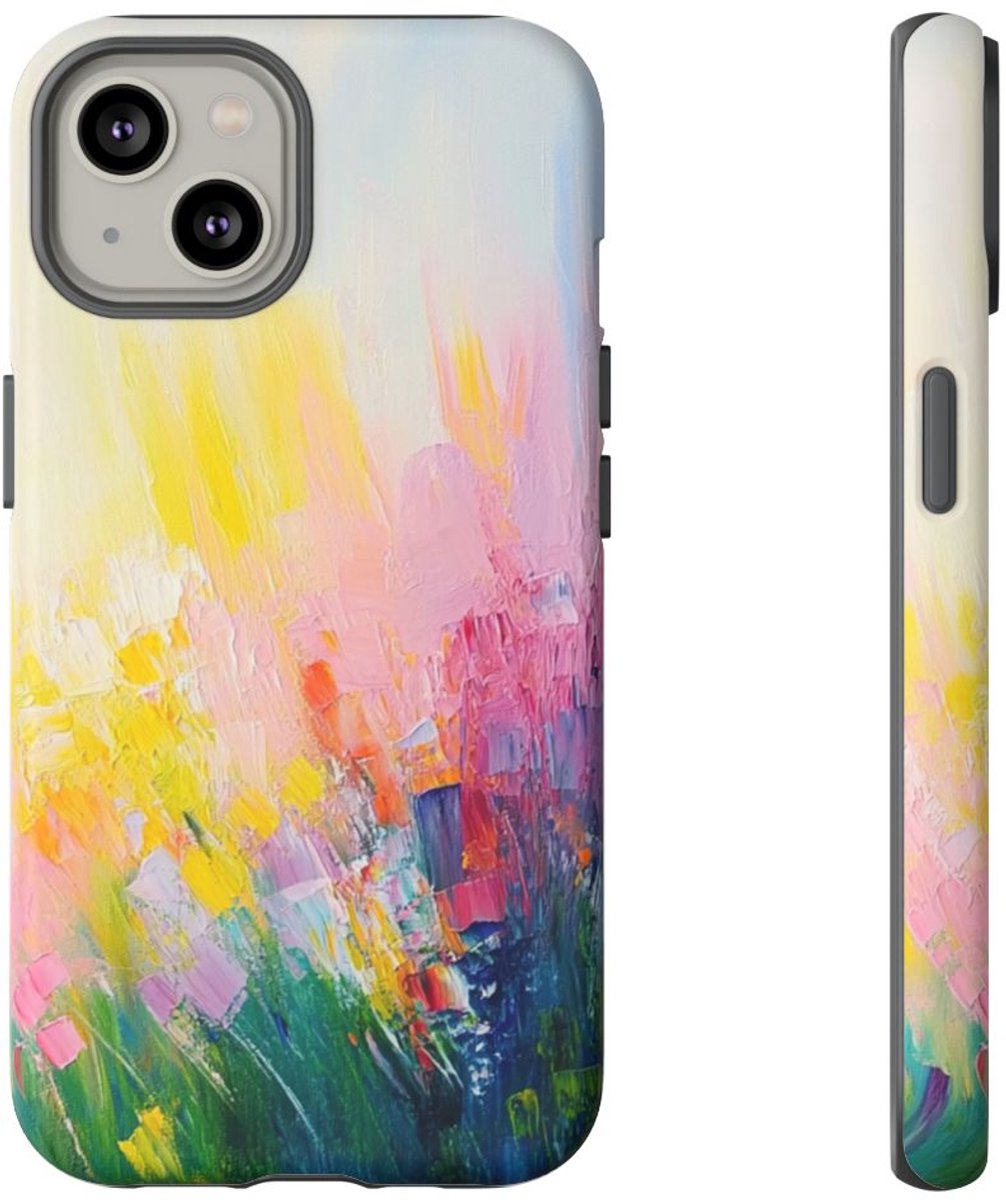 Abstracte Kleurrijke Verfstreken – Telefoonhoesje Geschikt voor iPhone 14