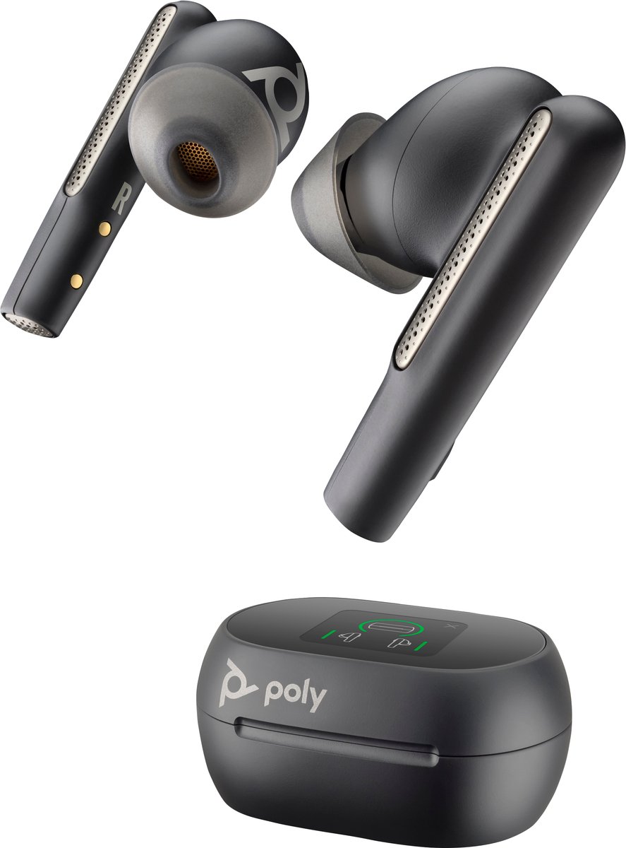 Hp Poly Voyager Free 60+ UC Carbon Black Earbuds - Draadloze oordopjes