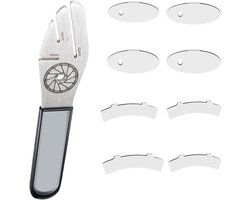 Disc Brake Alignment Tool, 9 Piece Bike Rotor Regulator Kit Replacement Pads, Repair Equipment for Precise Disc Adjustment on Road Bikes and Scooters