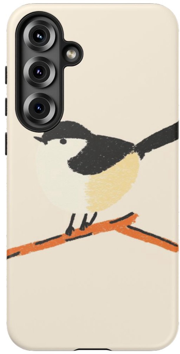 Minimalistische Vogelillustratie – Telefoonhoesje Geschikt voor Galaxy S25 Plus