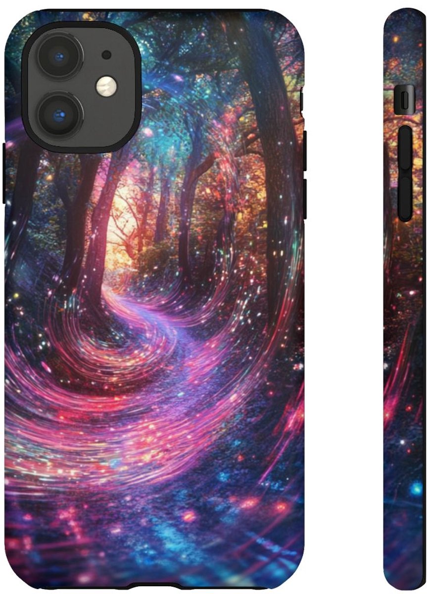 Magisch Bospad met Energiegolven – Telefoonhoesje Geschikt voor iPhone 11
